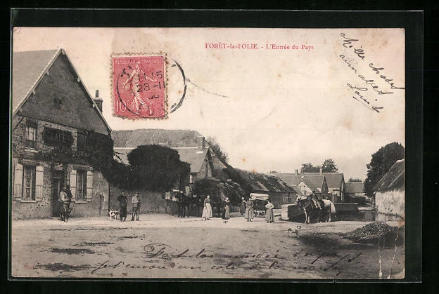 CPA Forét-la-Folie, L´Entrée du Pays