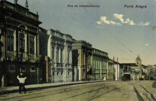 brazil, PORTO ALEGRE, Rua da Independencia (1910s) Postcard