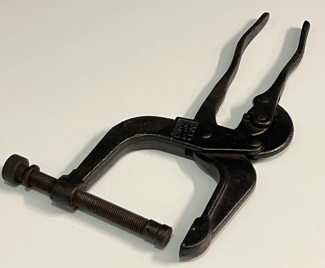Pince à Cravate Vintage Outil Mécanique - Étau De Serrage Doré Argenté