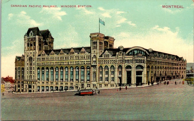 Canada Quebec Montreal Canadian Pacific Railway Windsor 1907-15 Antique Postcard