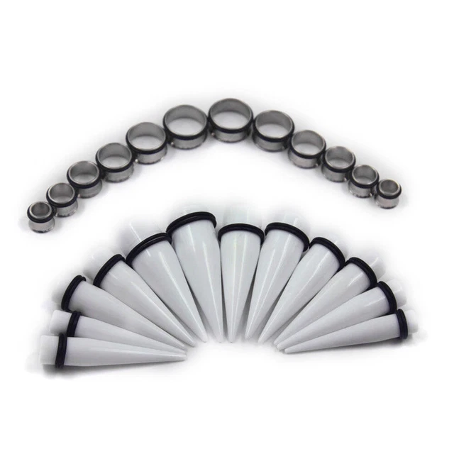 jAHY Ear Stretching Kit Plugs & Tapers Set 24× Big Gauges 00G-20MM -US STOCK
