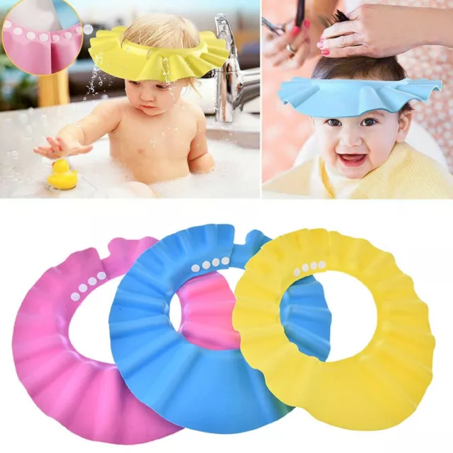 Adjustable Baby Kids Shampoo Bath Bathing Shower Cap Hat Wash Hair Shield Kids