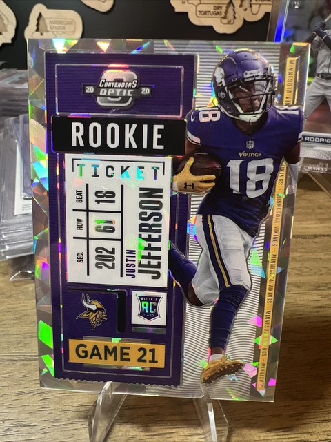 2020 Panini Contenders Optic Ticket Cracked Ice 9/22 Justin Jefferson Rookie RC