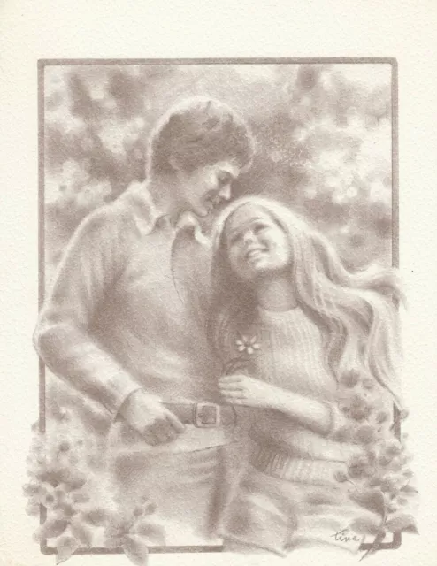 Romantic Sentiment Wishes - Thank you for Being You Vintage 1970's Greeting Card