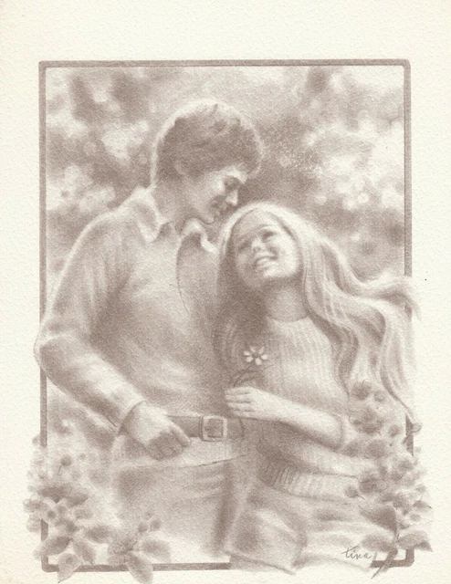 Romantic Sentiment Wishes - Thank you for Being You Vintage 1970's Greeting Card