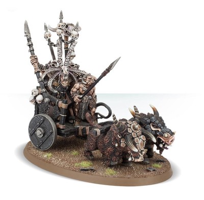 Warhammer FANTASY-BEASTMEN/animali persone-Lord Gorthor Chariot-METALLO NUOVO 