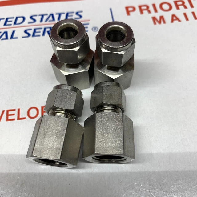 NEW SWAGELOK STAINLESS Connector Fitting, 3/8" Tube x 3/8" Female NPT