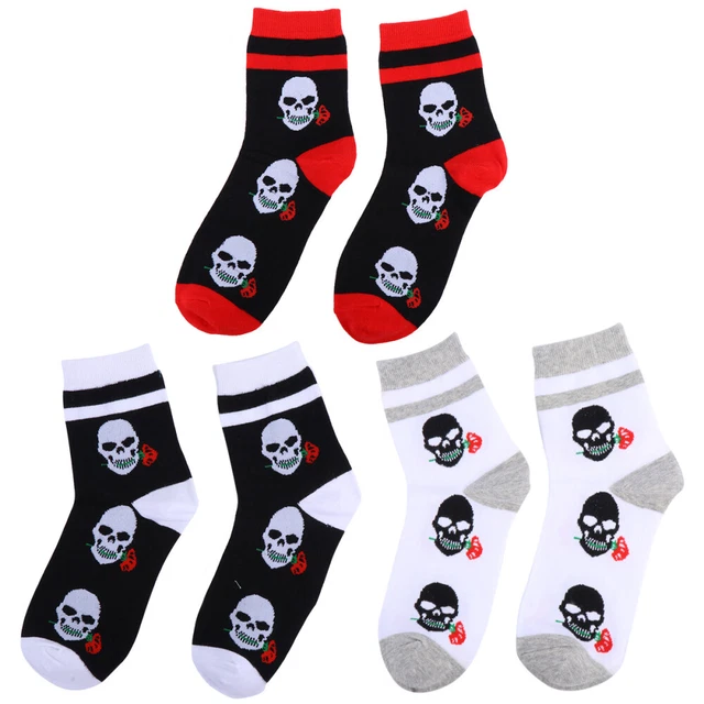 3 Pairs cotton ankle socks Chaussettes Chaudes Chaussettes En Coton D'halloween