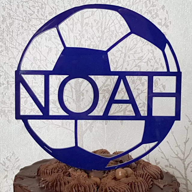Football Cake Topper, Personalised, Childrens Birthday Party, Cake Decoration