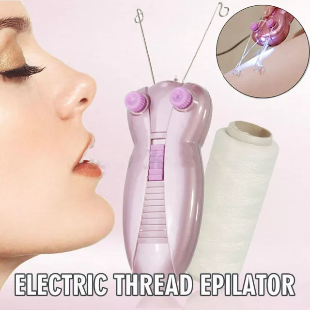 Electric Body Face Hair Threader Remover Threading Facial Epilator-Cotton Thread