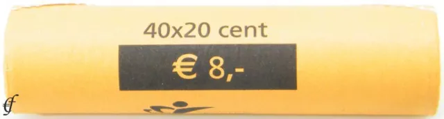 Luxemburg Rolle 20 Cent 2002 mit 40 Münzen prägefrisch