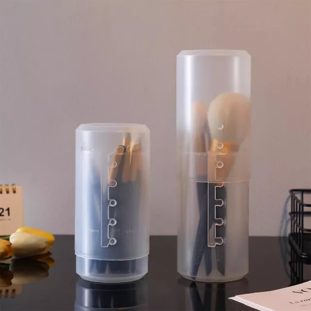 Transparent Plastic Storage Makeup Brush Holder Travel Cosmetic Case Organizer