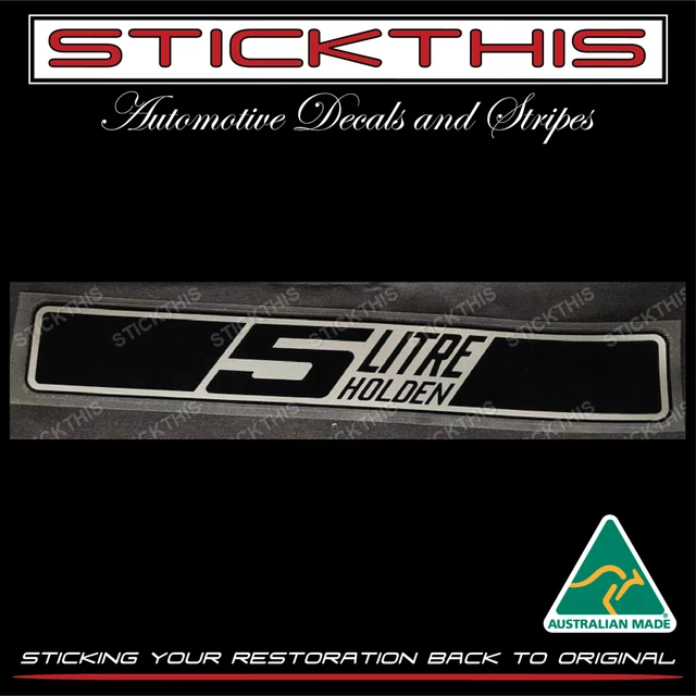 Holden HJ LH 308 5.0L V8 Engine Air Cleaner Decal Sticker - Restoration Part