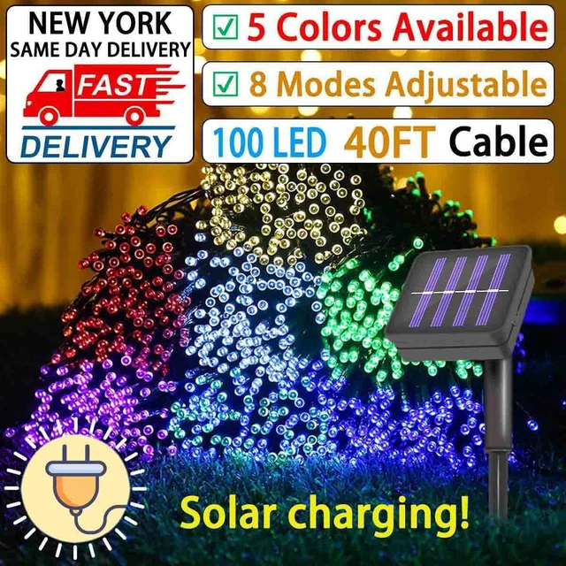 Outdoor Garden 100 Lights LED Waterproof Solar String Lights Wedding Christmas