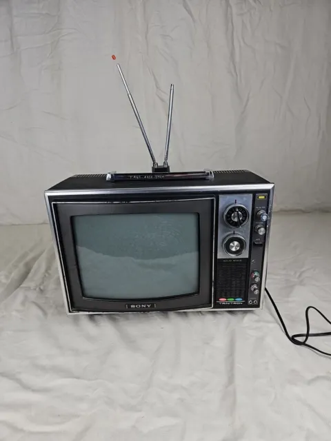 ULTRA RARE 1972 Sony Trinitron Color CRT TV 12” KV-1201 (Tested & Working)