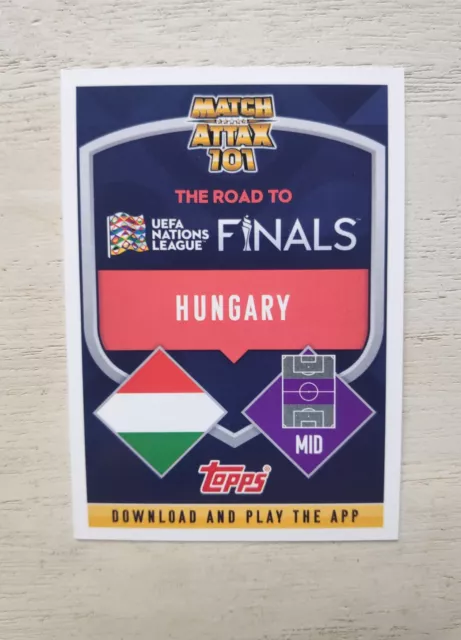 Topps Dominik Szoboszlai Match Attax 2022 Nations League Hungary Purple Paralell 4