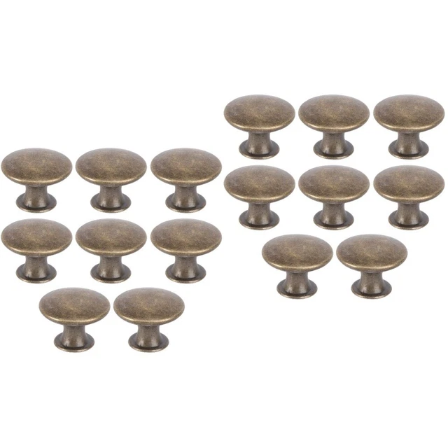 16 Pcs cupboard door knobs petits poignée de tiroir à tête ronde en bois De Plac
