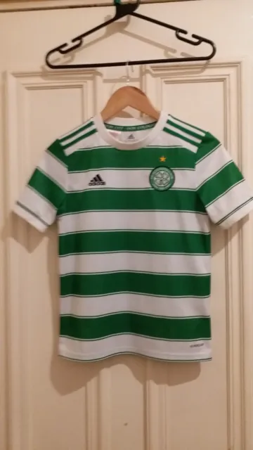 Adidas Glasgow Celtic FC hoops home football jersey shirt size 11-12 years 152cm