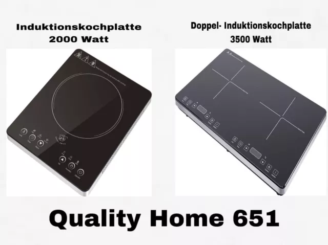 Einzelkochplatte 1500W Induktion & Doppelkochplatte 3500 Watt Induktion