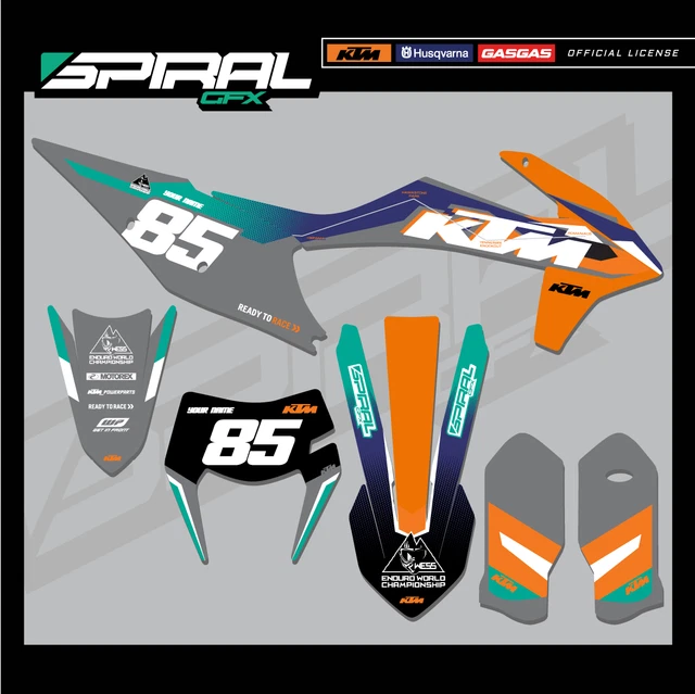 CUSTOM ENDURO FACTORY Graphics Kit KTM EXCF EXC 125 250 Wes Decals All ...