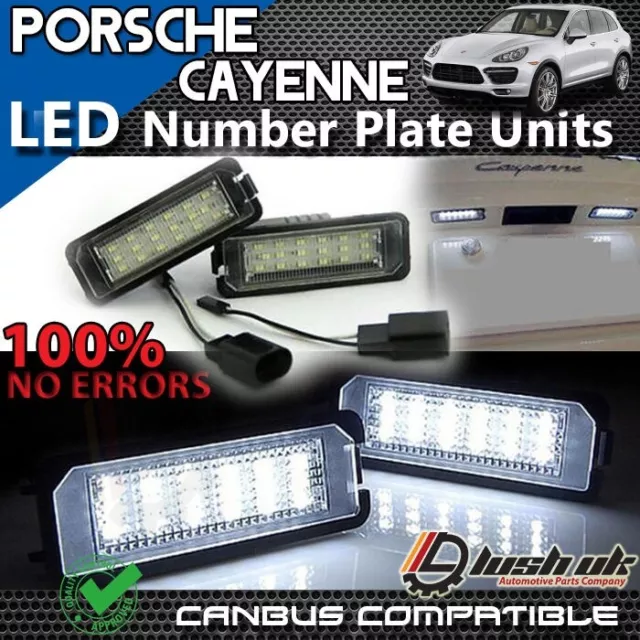 x2pc PORSCHE CAYENNE Number Plate Lights 18 SMD LED UNITS ERROR FREE - UPGRADES