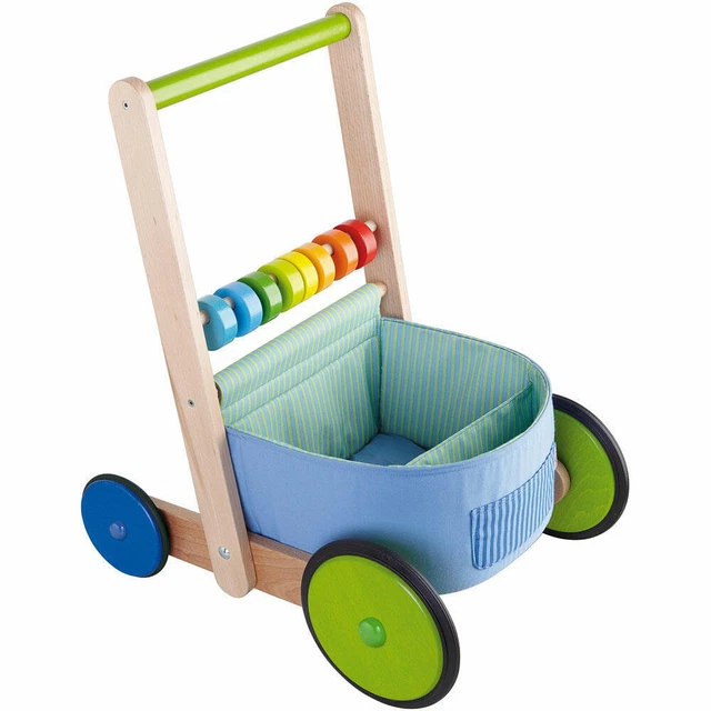 HABA Colour Fun Baby Walker, jouet en bois, jouet éducatif, bois, hêtre, coloré.