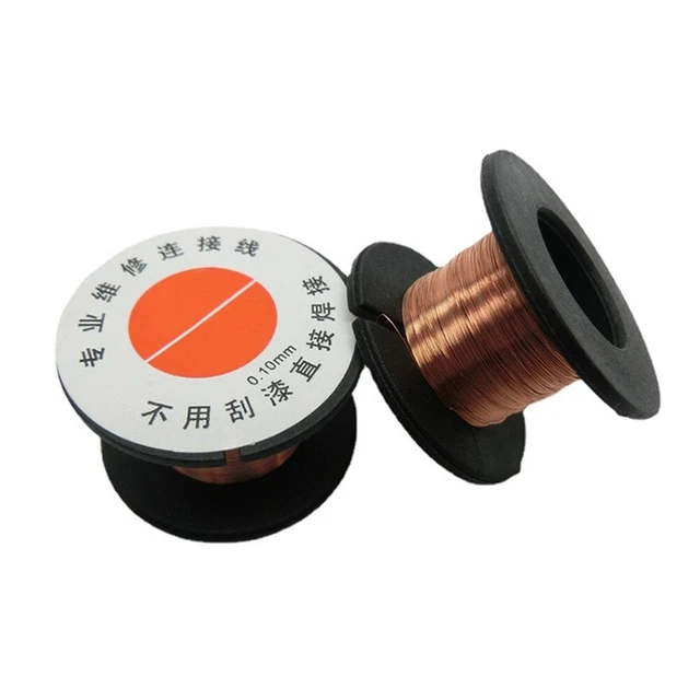 5PCS 0.1mm Cable Copper Wire Magnet Wire Enameled Winding Coil NEW