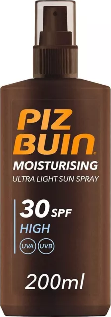 Piz Buin Moisturising Ultra Light Sun Spray SPF30 Combine advanced UVA/UVB 200ml