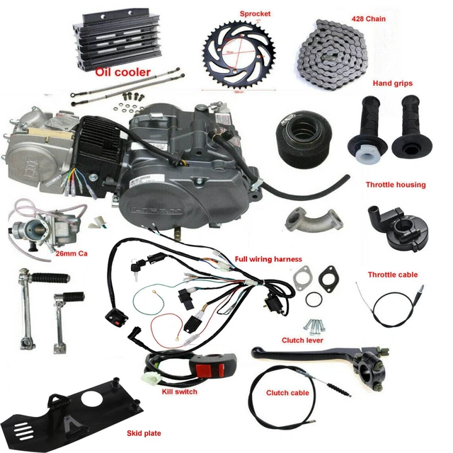 Motore Lifan 140cc 4 Tempi Per Mini Moto, Pit Bike, CRF50, ATC