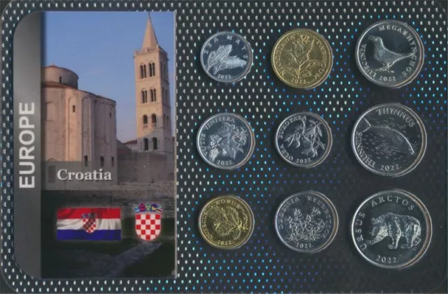 Münzen Kroatien 2022 Stgl./unzirkuliert Kursmünzen
