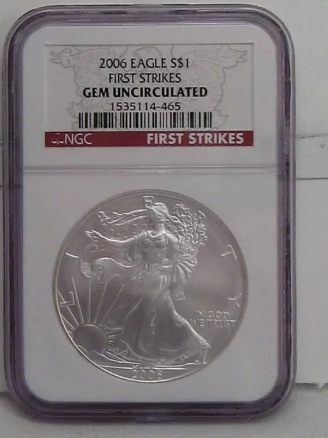 Gem UNC 2006 Argent Américain Dollar NGC 1st Faisceau #16