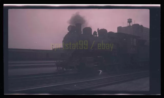 1946 BM Boston & Maine Engine #419 @ North Station MA - Vtg Railroad Negative 2