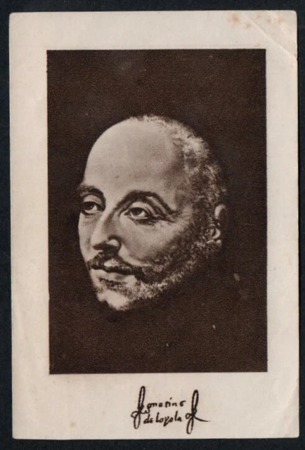 HOLY CARD ANTIQUE De San Ignacio De Loyola Santino Image Pieuse Estampa 