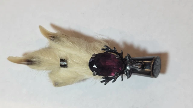 Broche En Argent Native American Petite Vérifiée Avec Nacre 3,8G/4,1X1