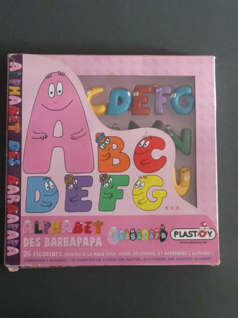 Figurines en Pvc plastique Barbapapa les lettres de l'alphabet