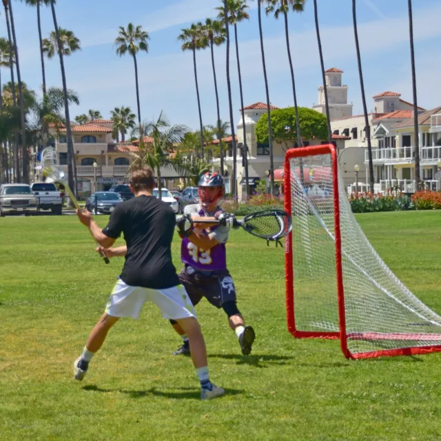 GoSports 6'x6'x7' Lacrosse Practice Net Foldable Setup Goal Backstop