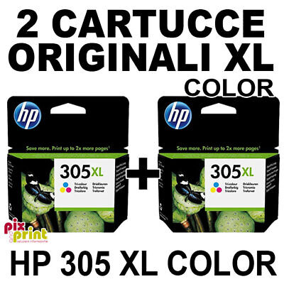 Hp 305 Xl Colore Nr. 2 Cartucce Originali Deskjet 2720 2730 Envy 6020 - 3Ym63Ae