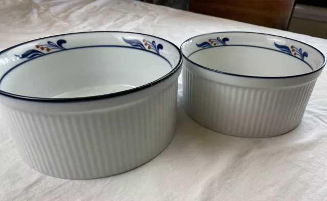 2 Dansk Maribo Pattern Serving Bowls 8” &7” Large EUC