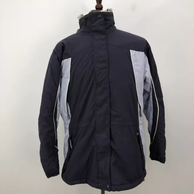 Columbia Slate Gray Purple Softshell Zip Ski Parka Coat Jacket Womens Size XL
