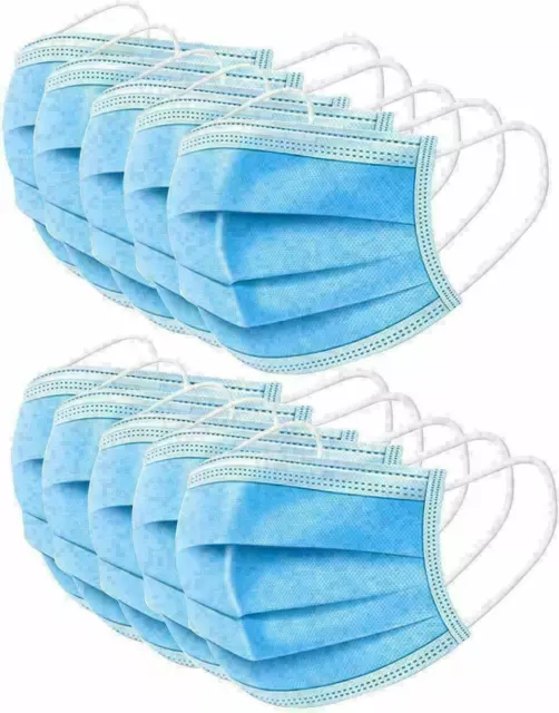 DISPOSABLE SURGICAL FACE MASK FLU DUST MOUTH FACE 3 PLY Super Fast Delivery 3