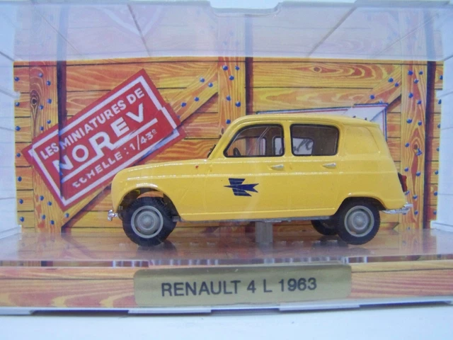 miniature NOREV 1/43 RENAULT 4 L La Poste tôlée 1963 d'époque