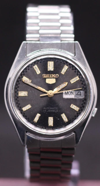 Orologio Da Uomo Vintage Seiko 5""7009"" 17 Gioielli Automatico Giorno/Data Made in Giappone.