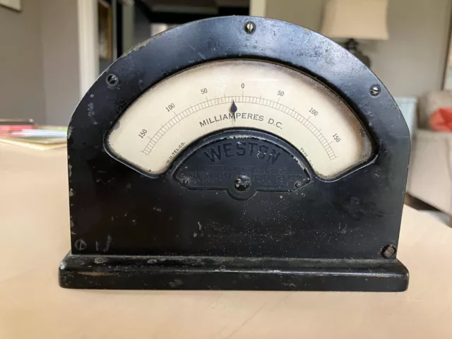 Vintage Weston milliamperes meter