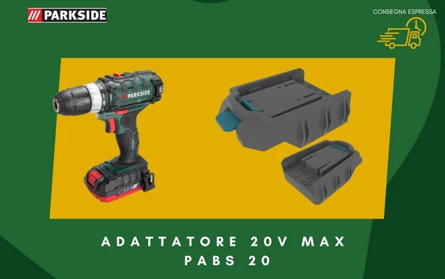 ADATTATORE BATTERIA DA PARKSIDE X20V A Parkside 20v Max PABS 20 EUR 19
