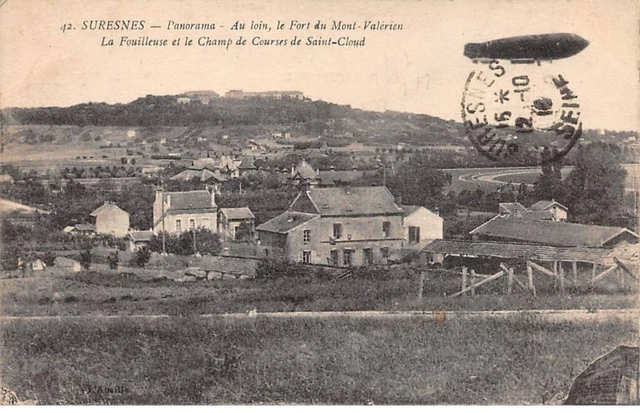92 - SURESNES - SAN52199 - Panorama - Au loin, le Fort du Mont Valérien - La F