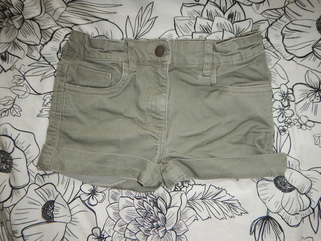 Short Fille Velours Rose 10/12 Ans - 100% Coton Imprimé Licornes - NEUF