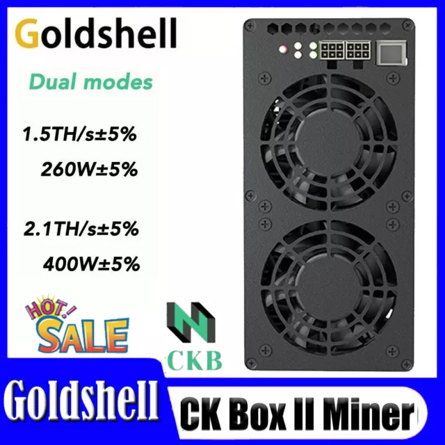 Goldshell CK BOX Ⅱ 1.54T/260W or 2.1T/400W Nervos Network CKB Mining Without PSU
