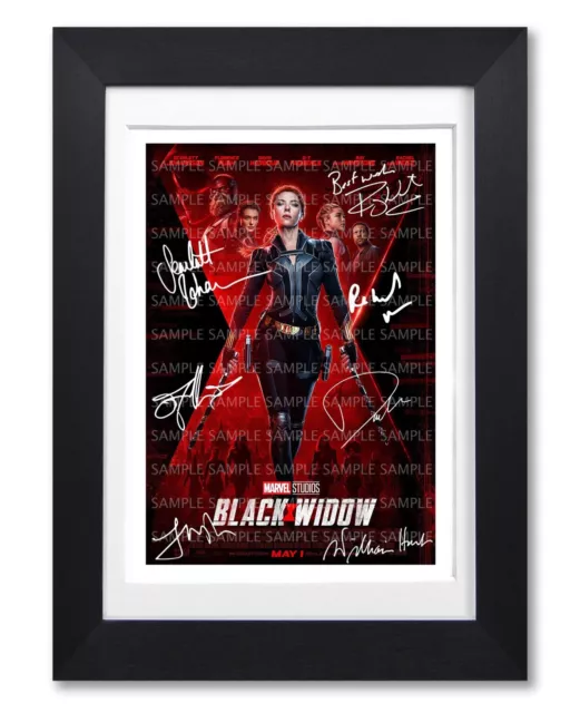 BLACK WIDOW MOVIE Cast Signed Poster Print Photo Autograph Marvel 2021 ...