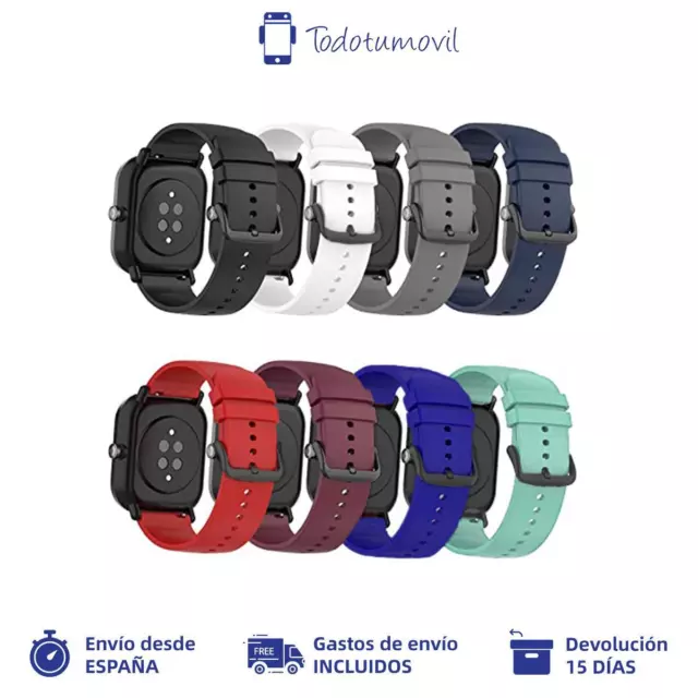 Correas de Repuesto Compatibles con Amazfit Bip, Pulsera de Reemplazo de Silicon