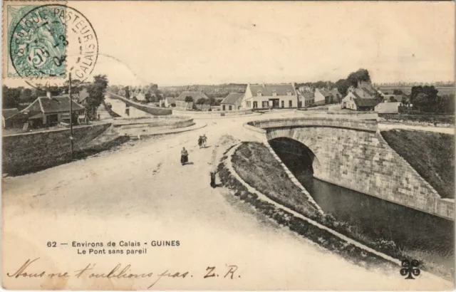CPA GUINES - Environs de CALAIS Le Pont sans pareil (129568)